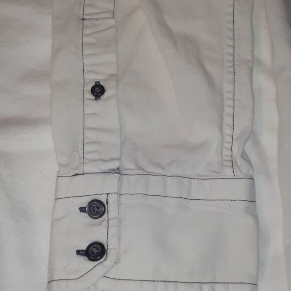 Banana Republic Denim Jean Bleach Shirt Dip Dye XL - Picture 7 of 9